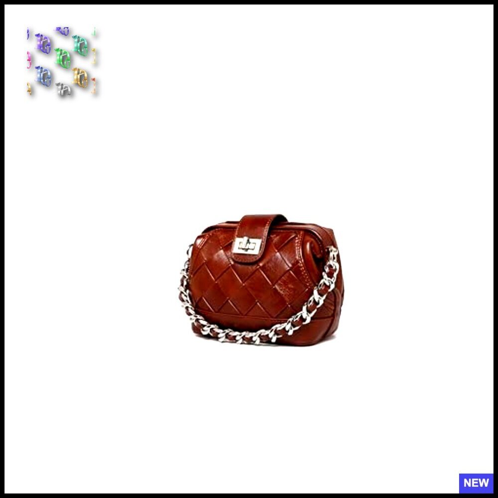 Leather Quilted Chain Strap Crossbody Bag Vintage Style Mini Shoulder Bag - Picture 3 of 7